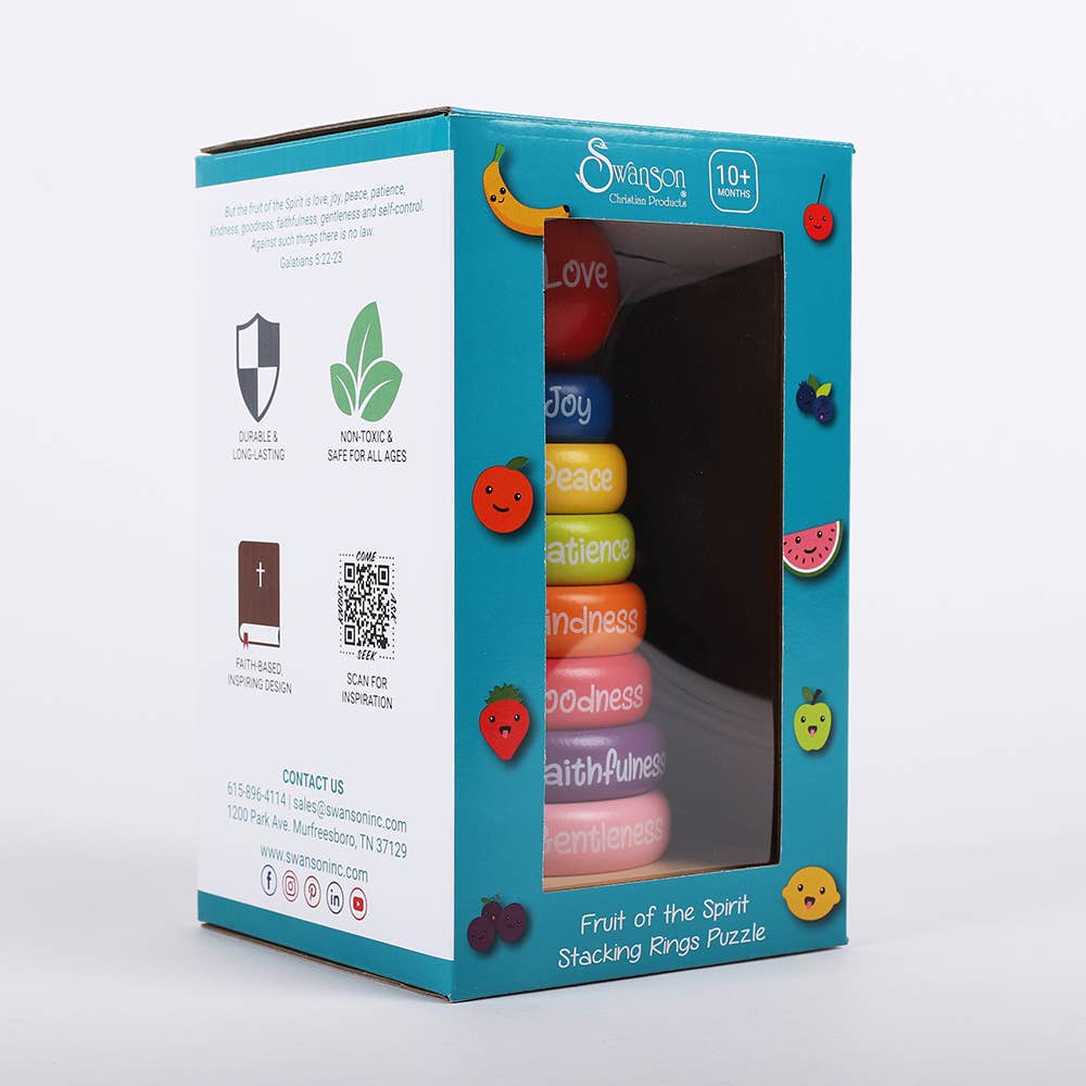 Wooden Stacking Rings Fruits of the Spirit