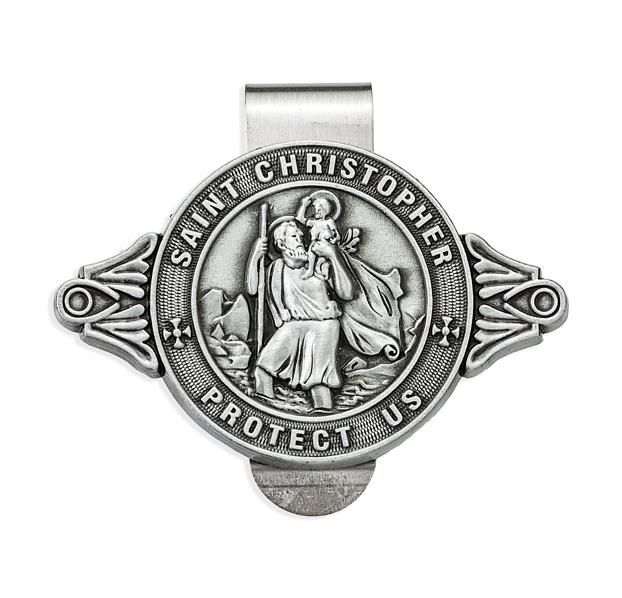 Saint Christopher Auto Visor Clip