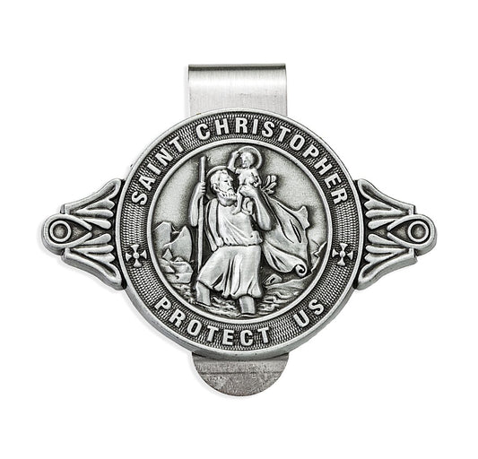 Saint Christopher Auto Visor Clip