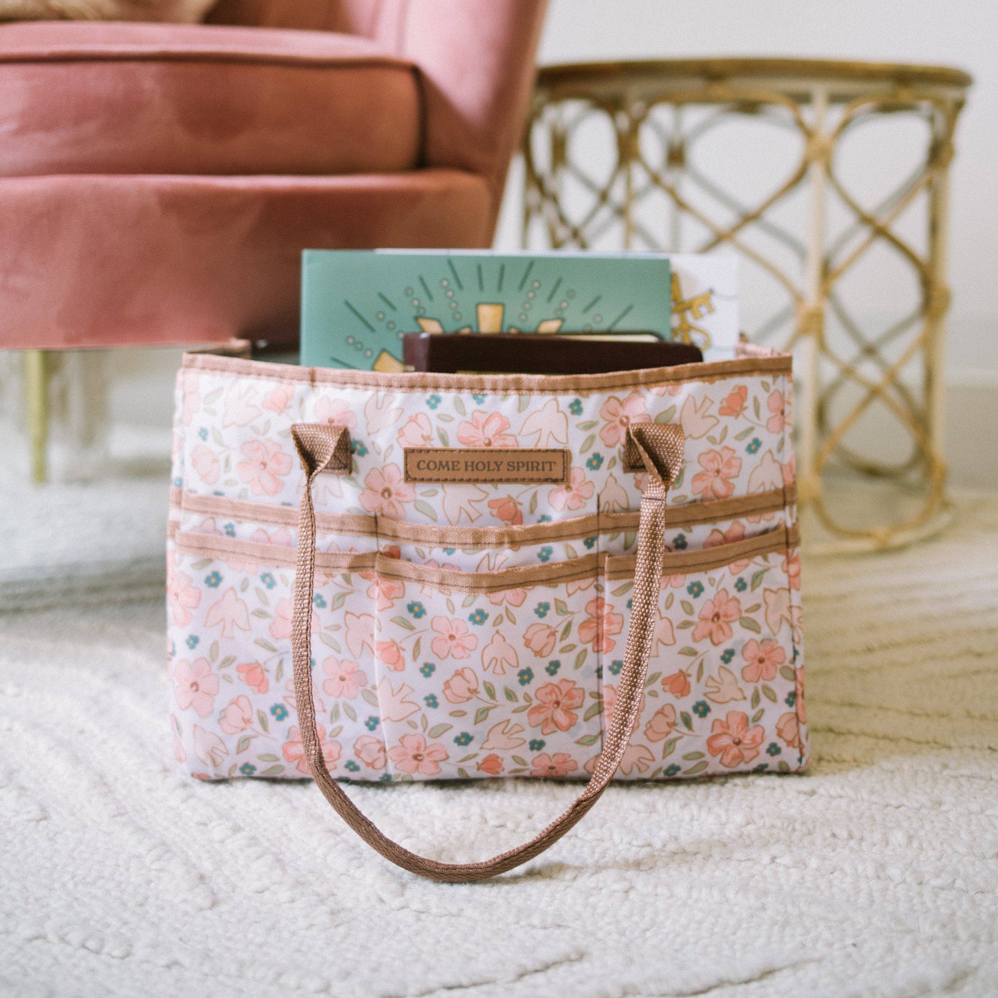 Catholic Prayer Caddy Tote