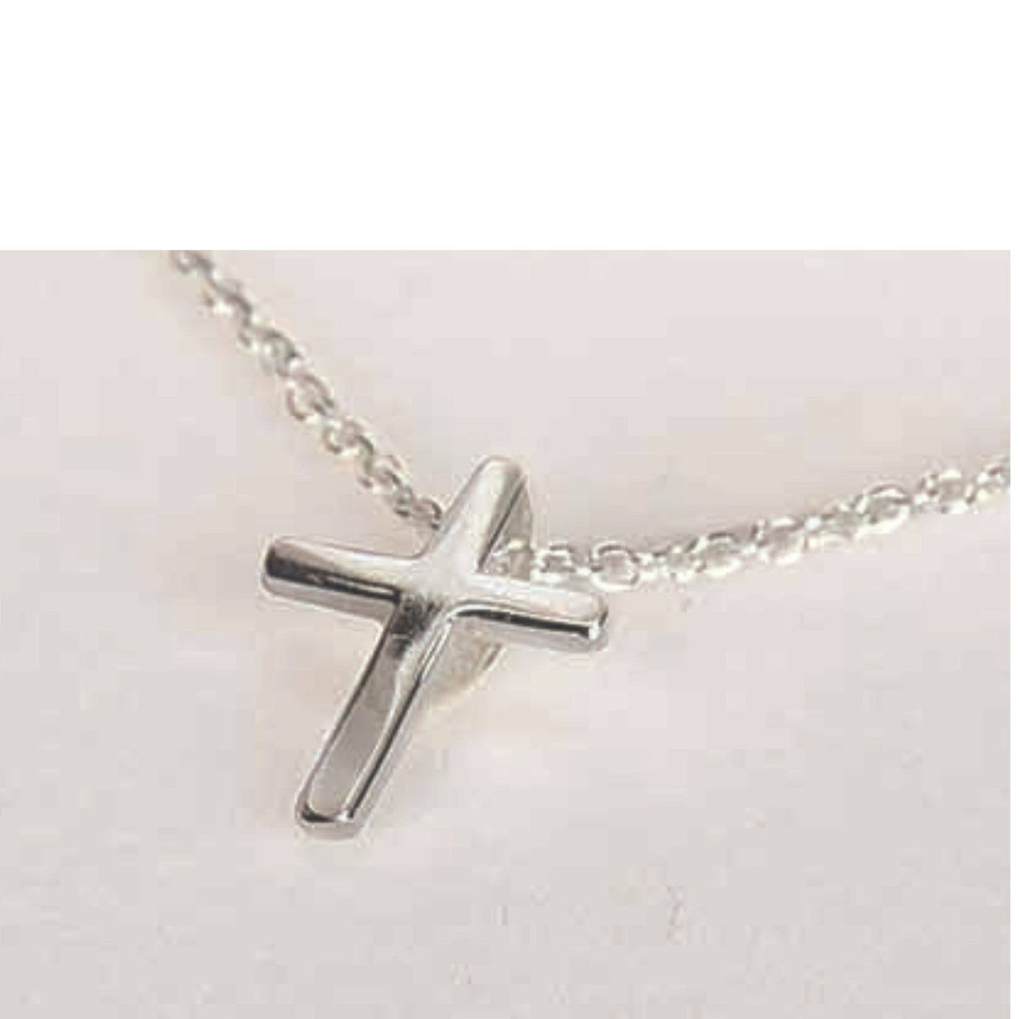 Small Cubic Zirconia Cross with 16" chain