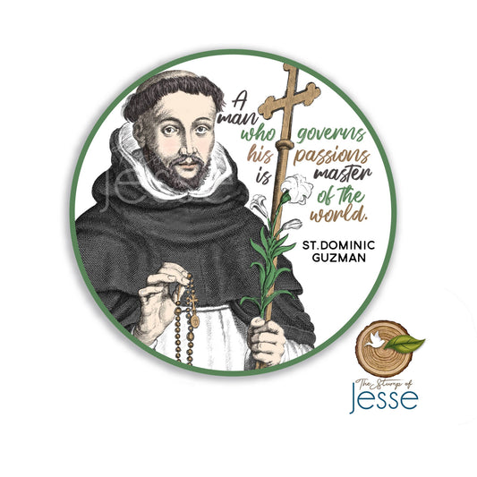 St. Dominic Guzman Waterproof Catholic Sticker
