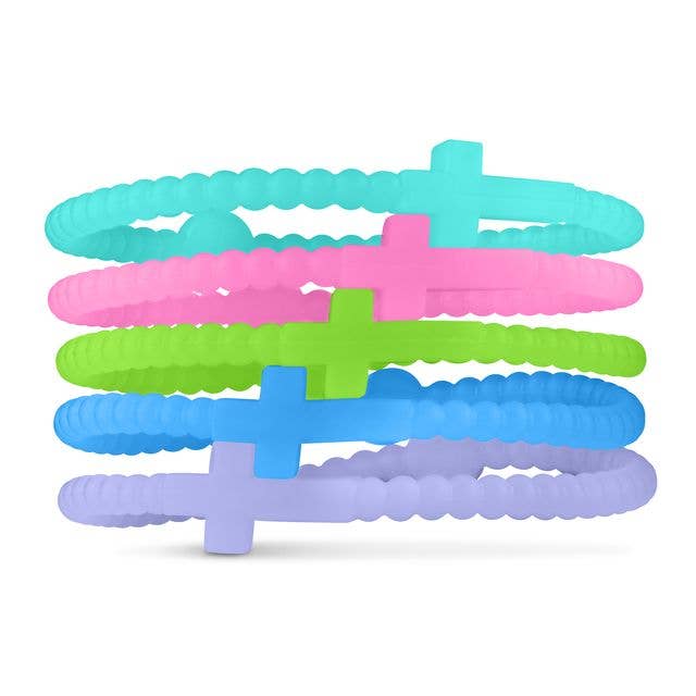 Jesus Silicone Cross Bracelets