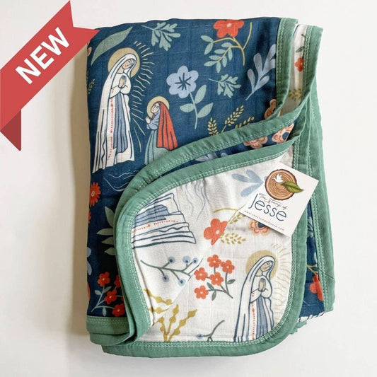 Our Lady of Lourdes & St. Bernadette Quilt