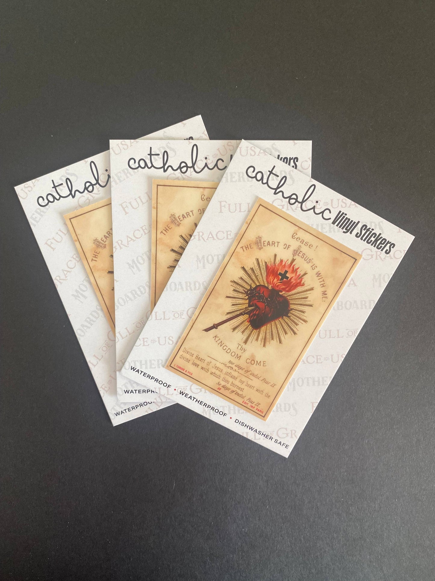 Cease! The Heart of Jesus is with me!  Decal -NEW