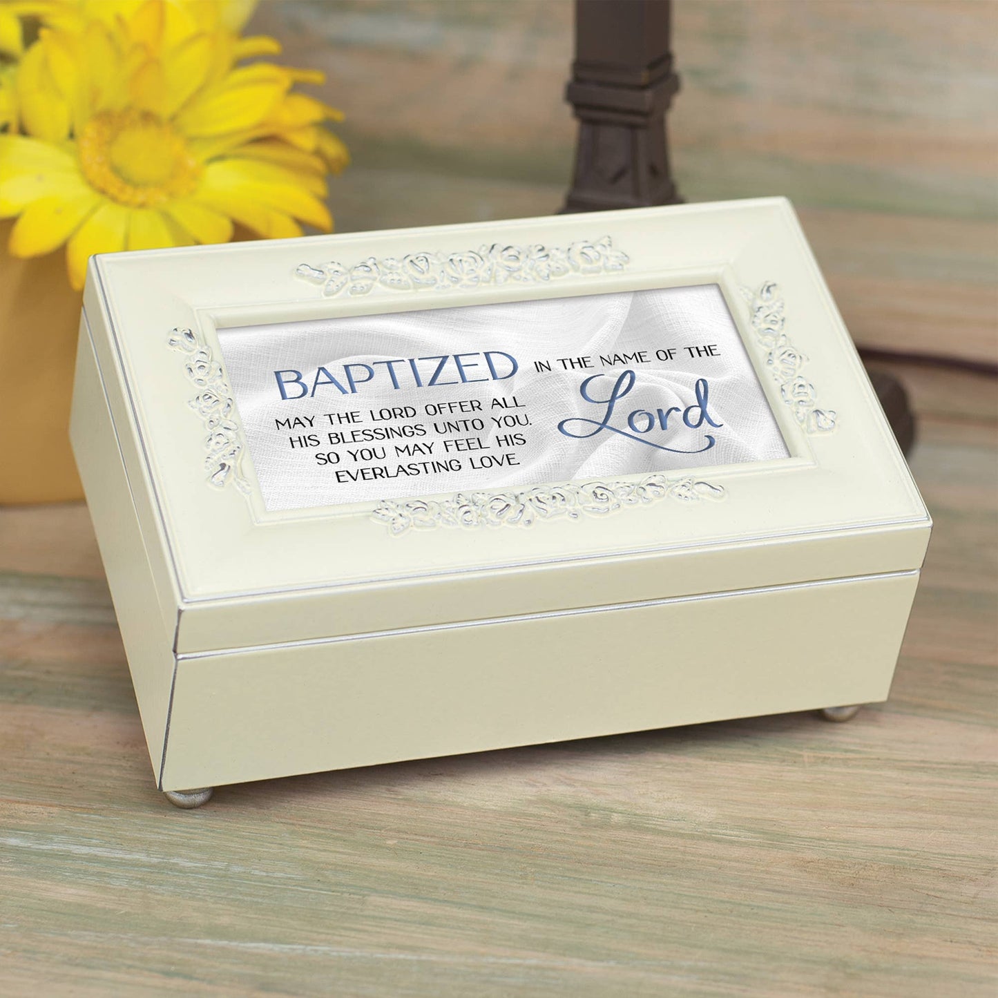 Baptized in the Name of the Lord Ivory Jewelry Box