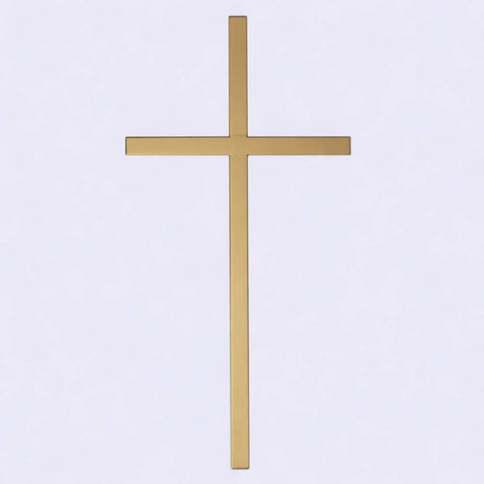 Wall Cross Gold 7"