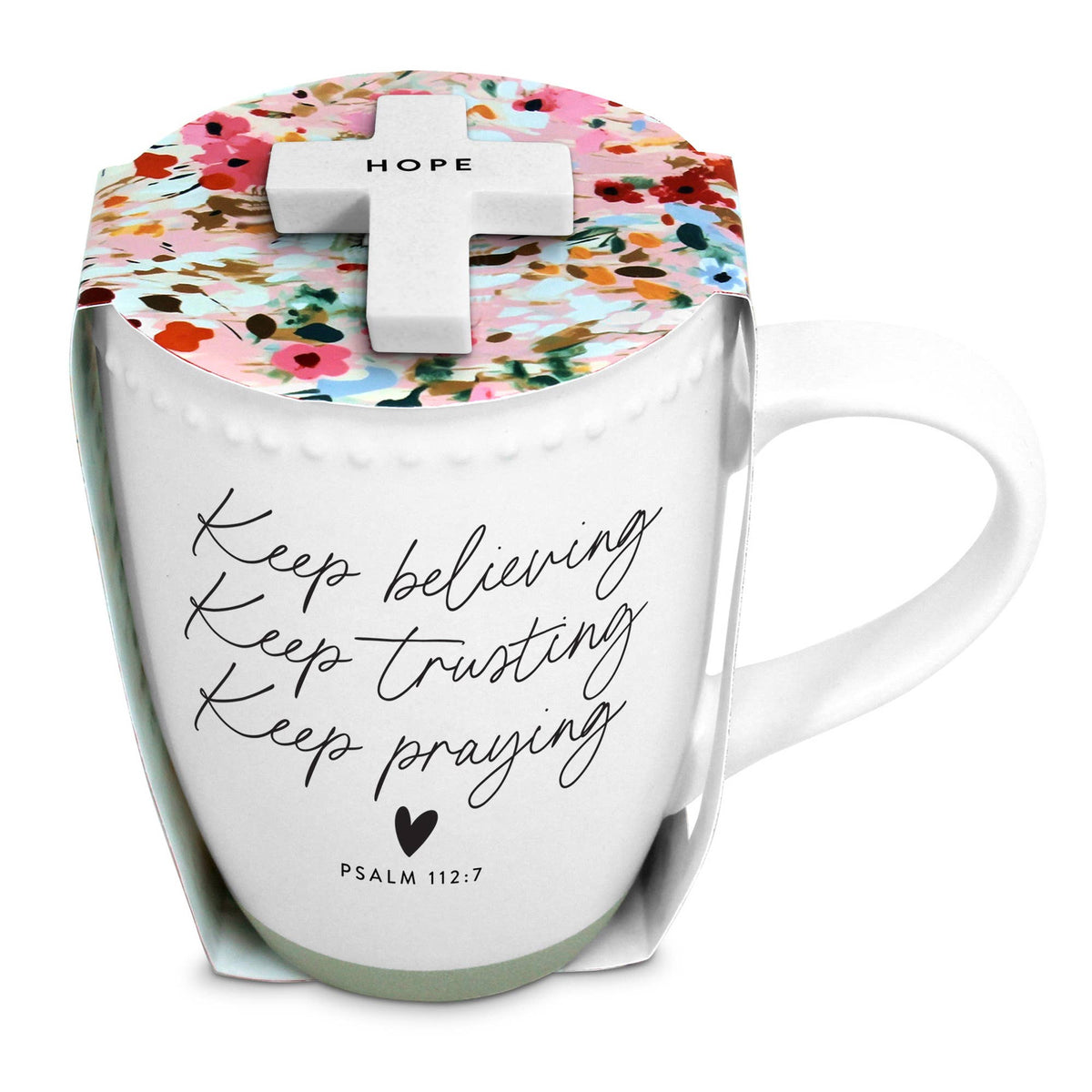 Keep Believing Mug with Cross Hope