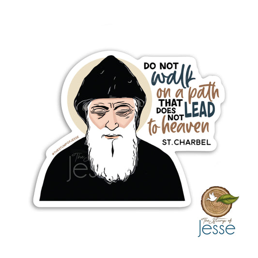 St. Charbel Waterproof Vinyl Catholic Sticker & Gift