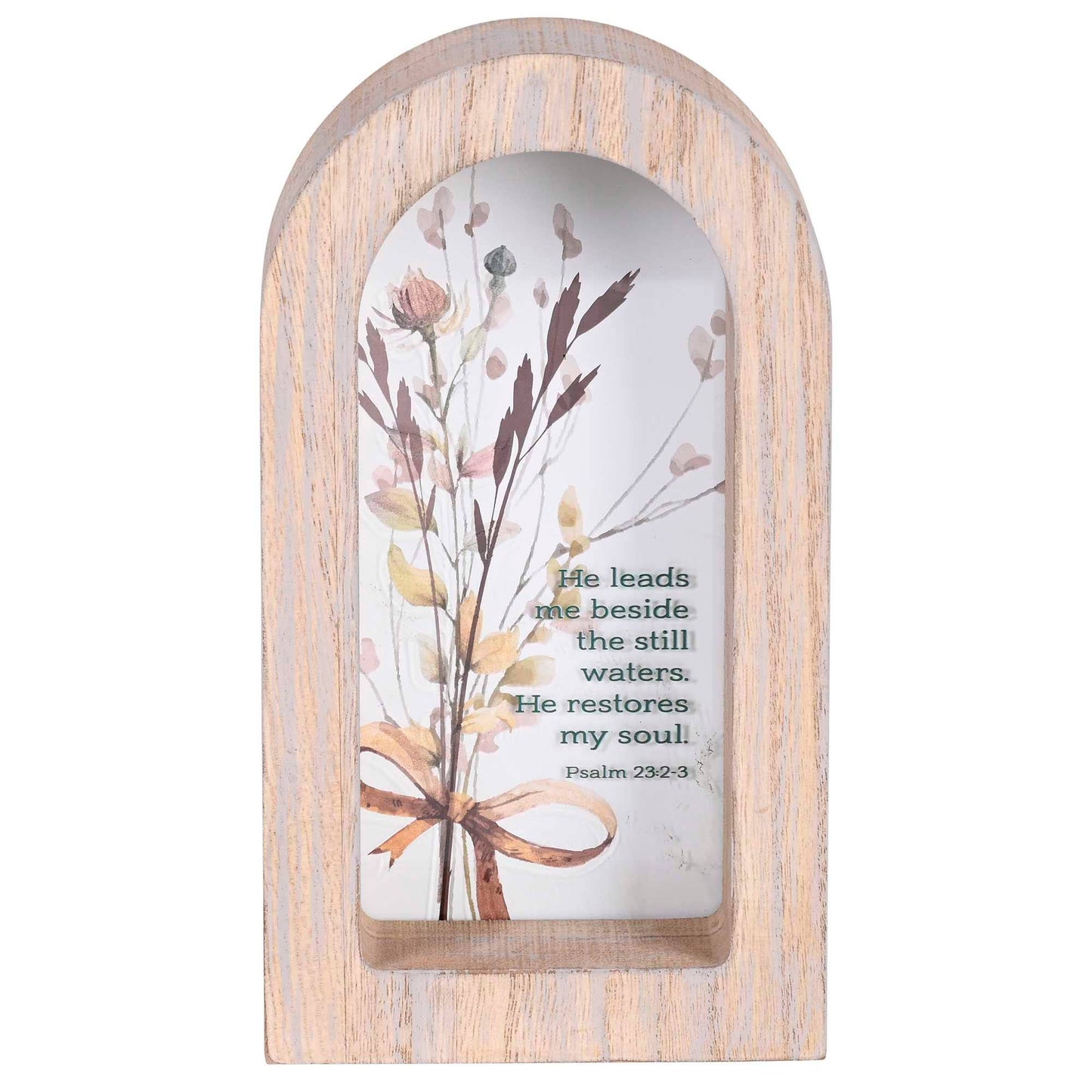 Framed Arch He Leads Me Beside The 5X8