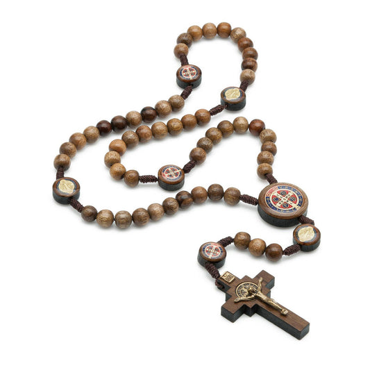 St. Benedict Wooden Rosary