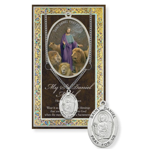 St. Daniel Pewter Medal Necklace