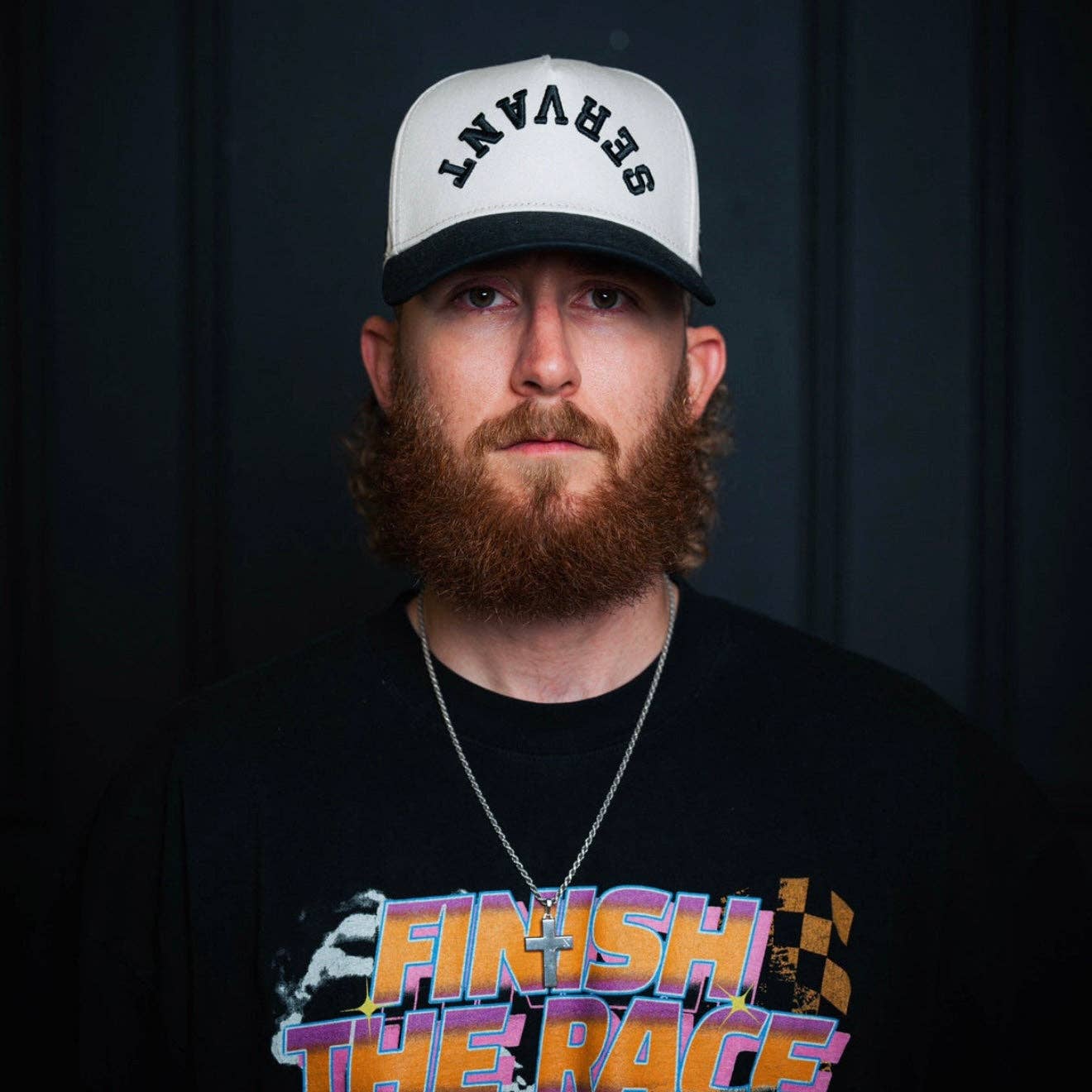 ‘SERVANT’ Premium SnapBack - Cream/Black