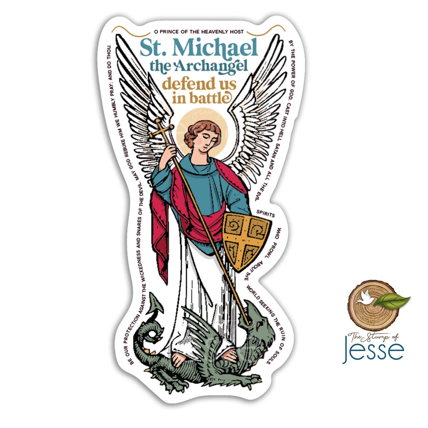 St. Michael The Archangel Waterproof Catholic Sticker