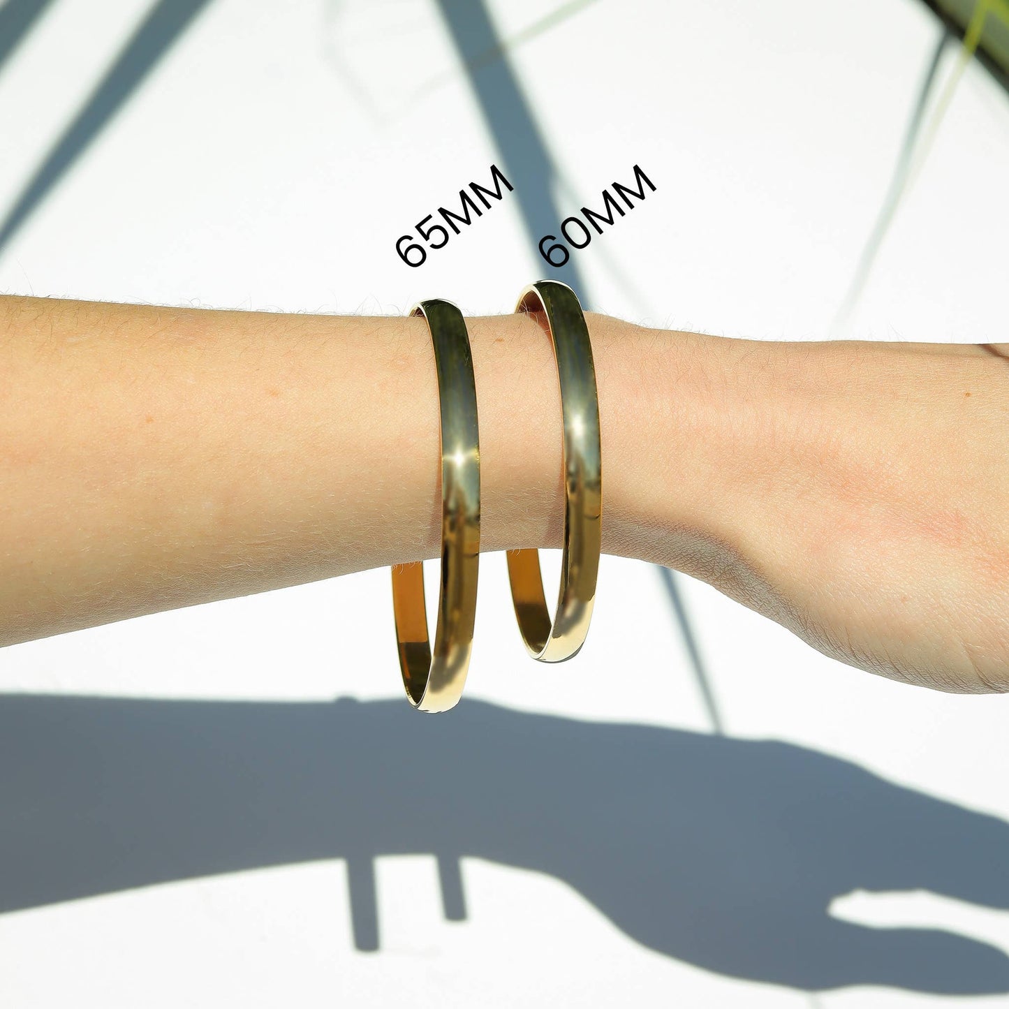 18K Gold PVD Coated Engravable Stainless Steel Bangle