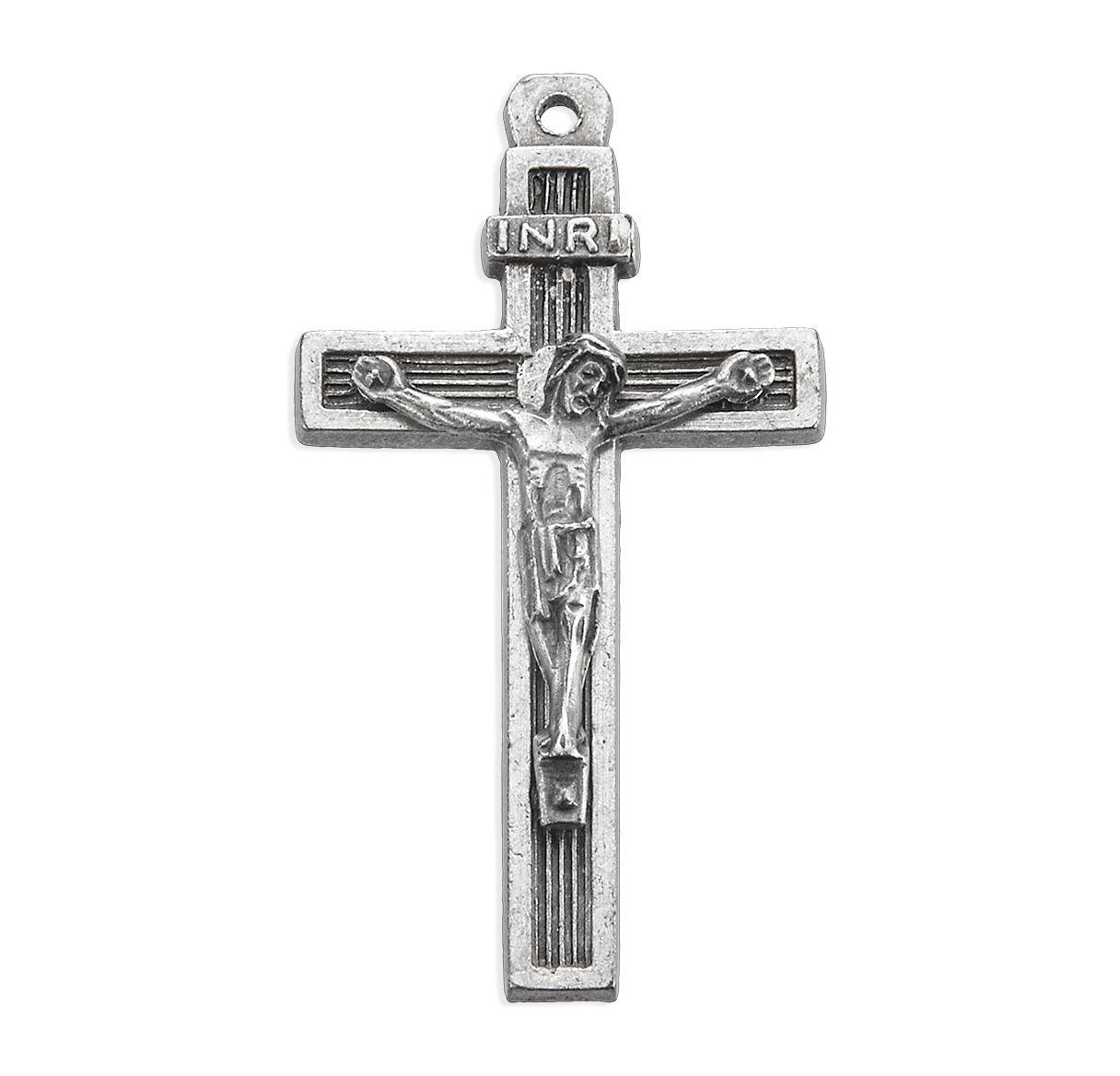1 3/4" Silver Oxidized Crucifix