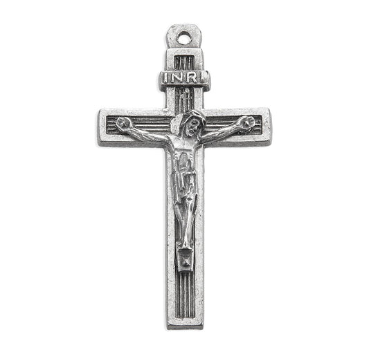 1 3/4" Silver Oxidized Crucifix