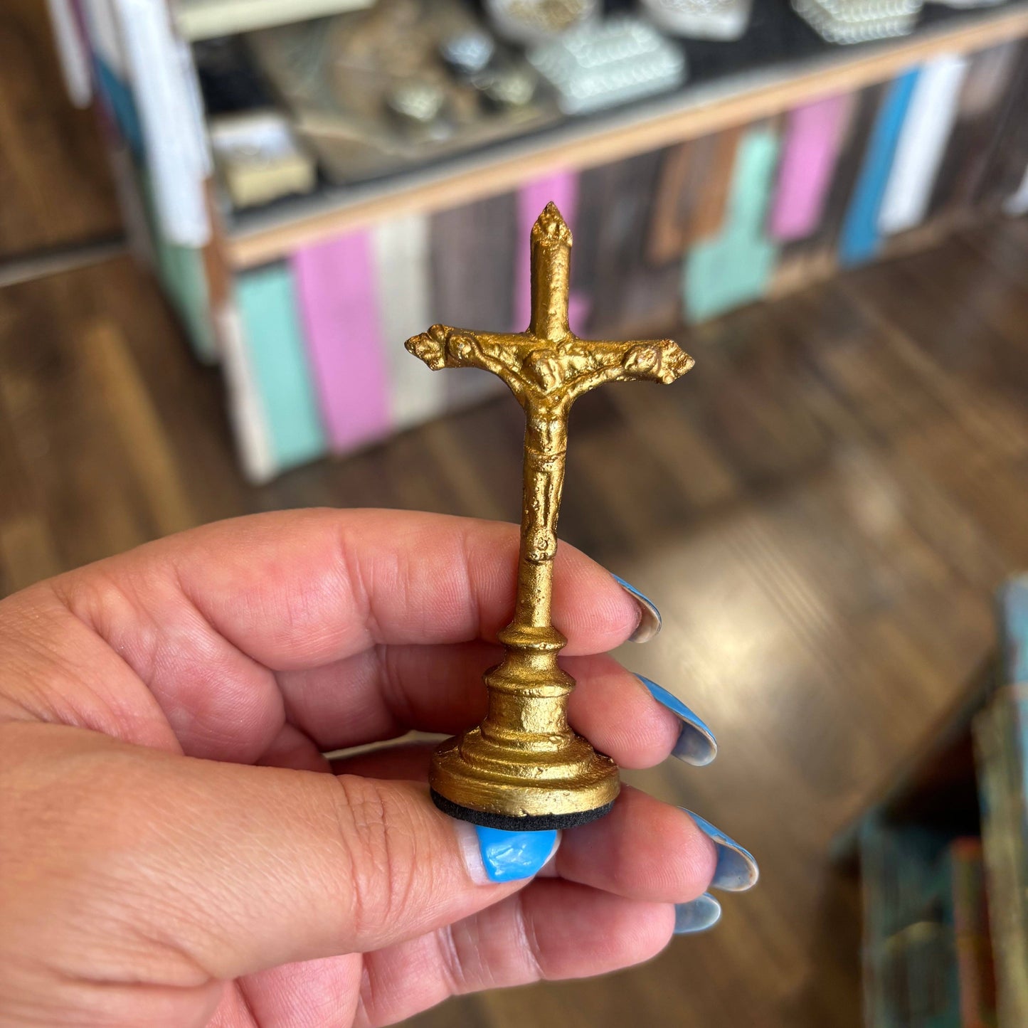 Mini Gold Crucifix