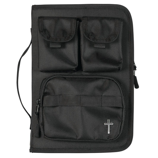 BIBLE CASE PORTFOLIO STYLE BLACK LARGE