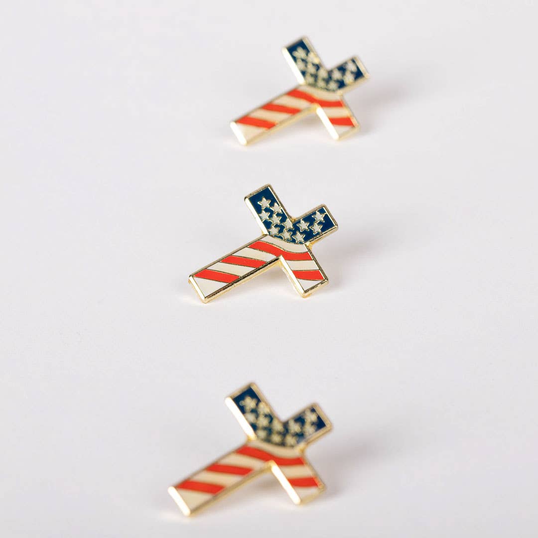Lapel Pin Cross Of America - Pack of 6