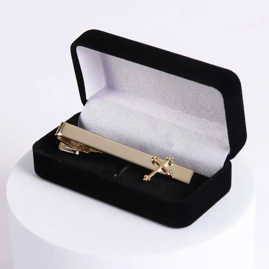 Tie Bar - Cross - Gold