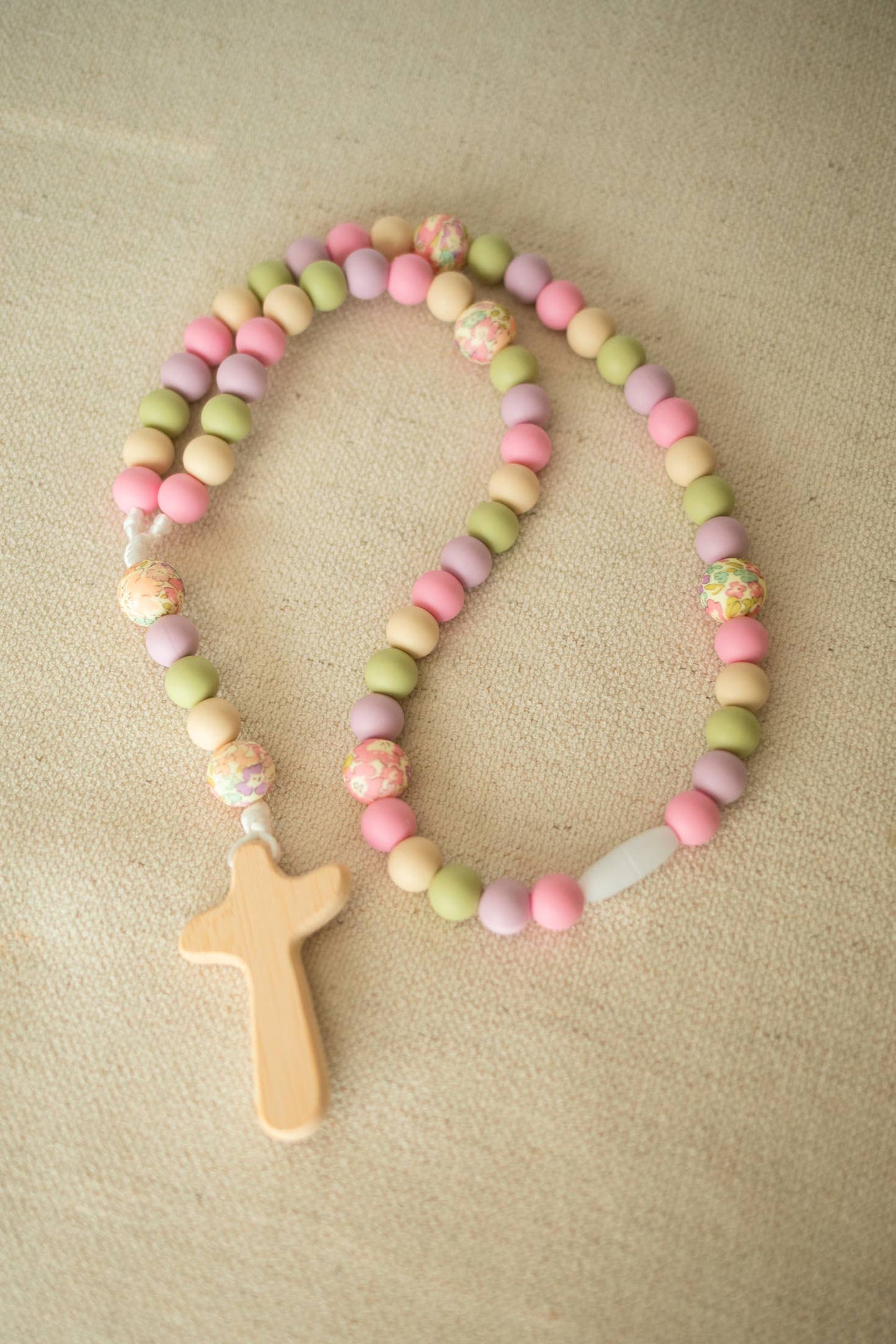 Pastel Floral Baby Rosary | Baptism Gift | Cathoic Gifts