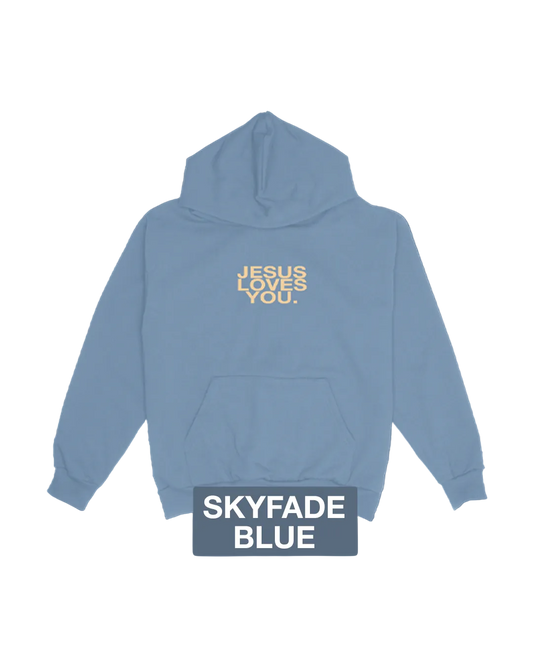 Jesus Loves You Skyfade Logo Hoodie