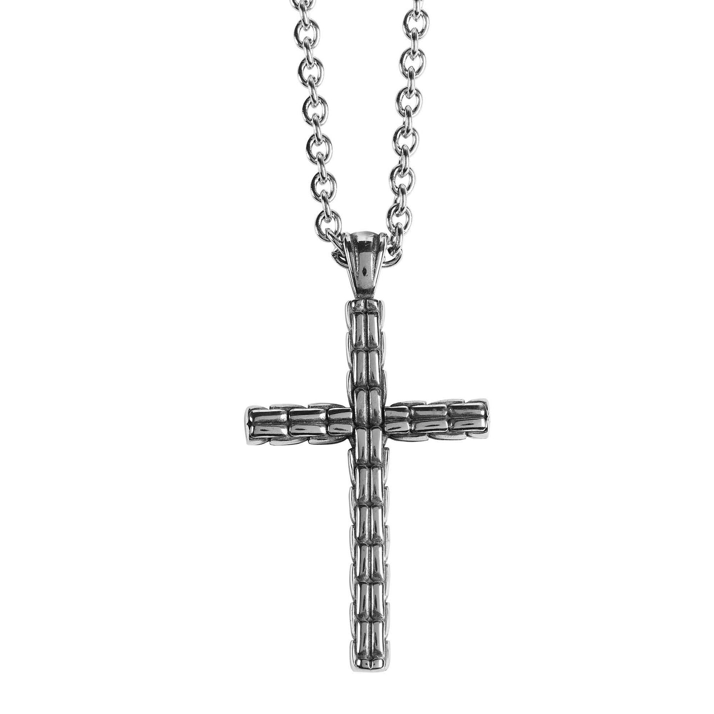 Men's Cross Necklace Stainless Steel