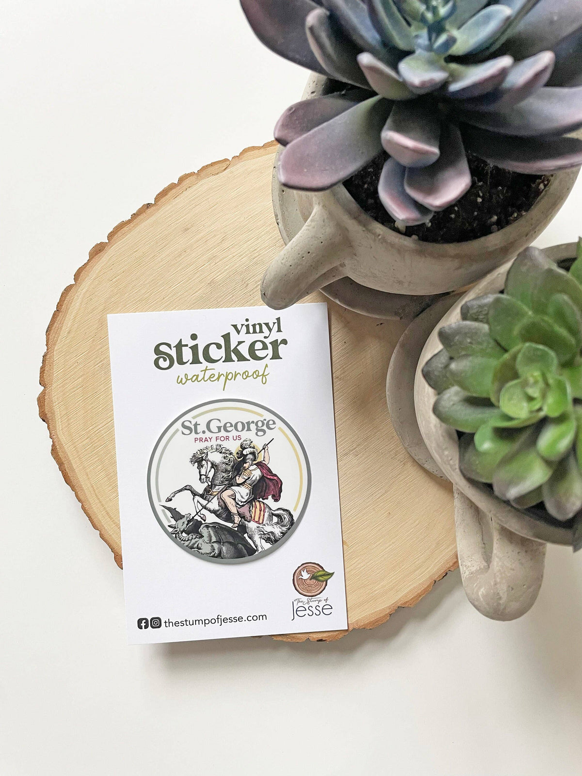 St. George Stickers St. George Waterproof Vinyl Catholic Sticker