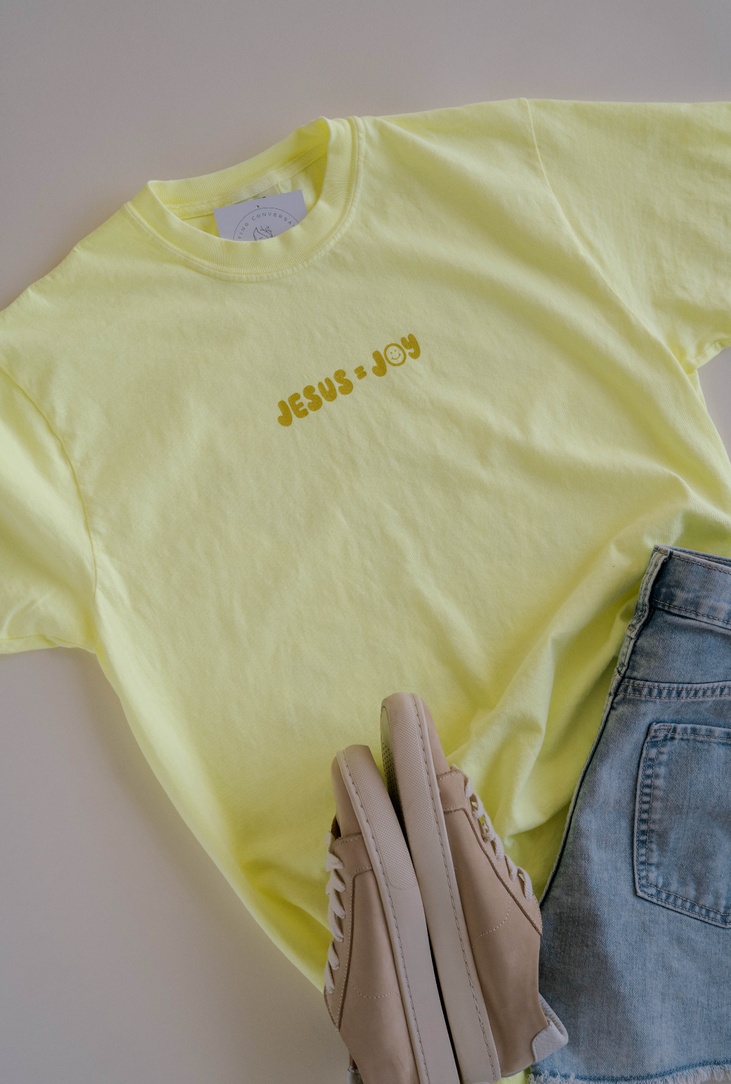 Jesus Is Joy Tee Tee - Neon Yellow (CLOSEOUT)