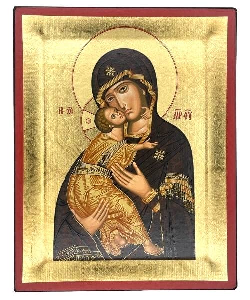 Virgin Mary of Vladimir Silk Screen Icon