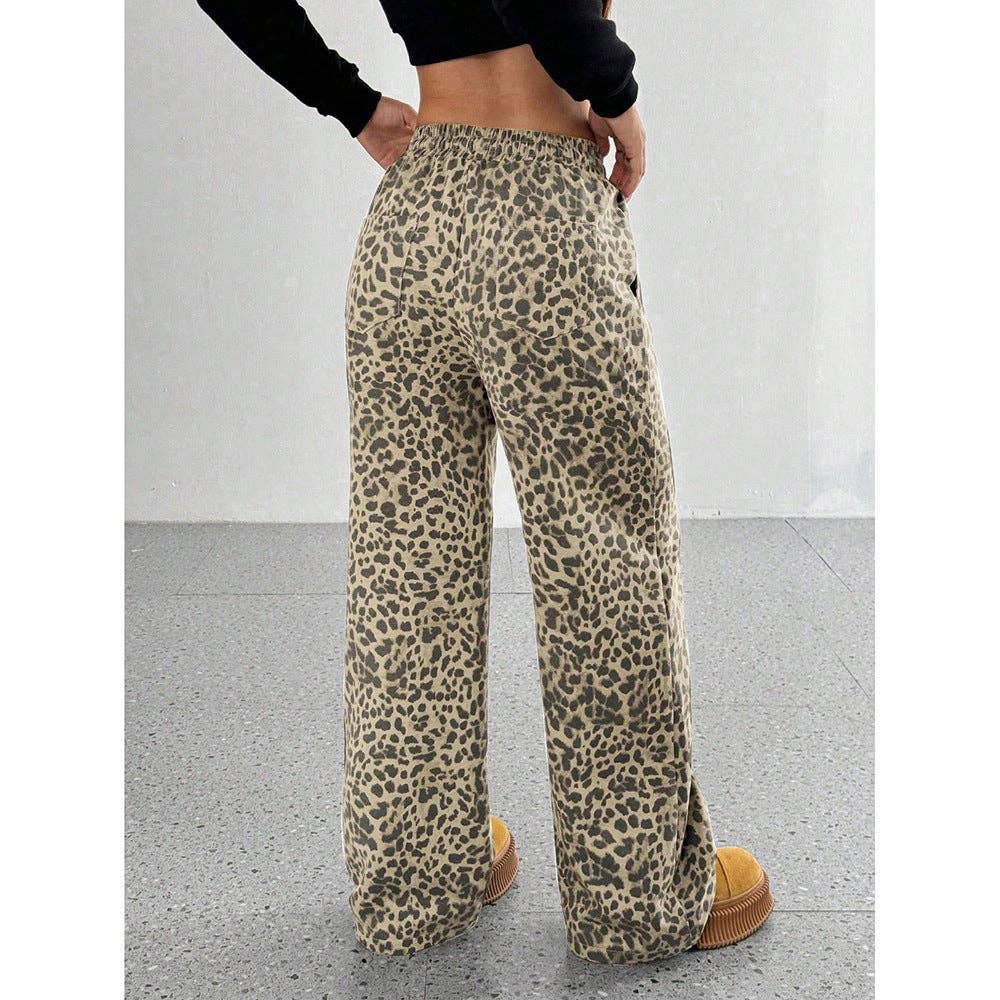 Plaid Wide Leg Drawstring Lounge Pants