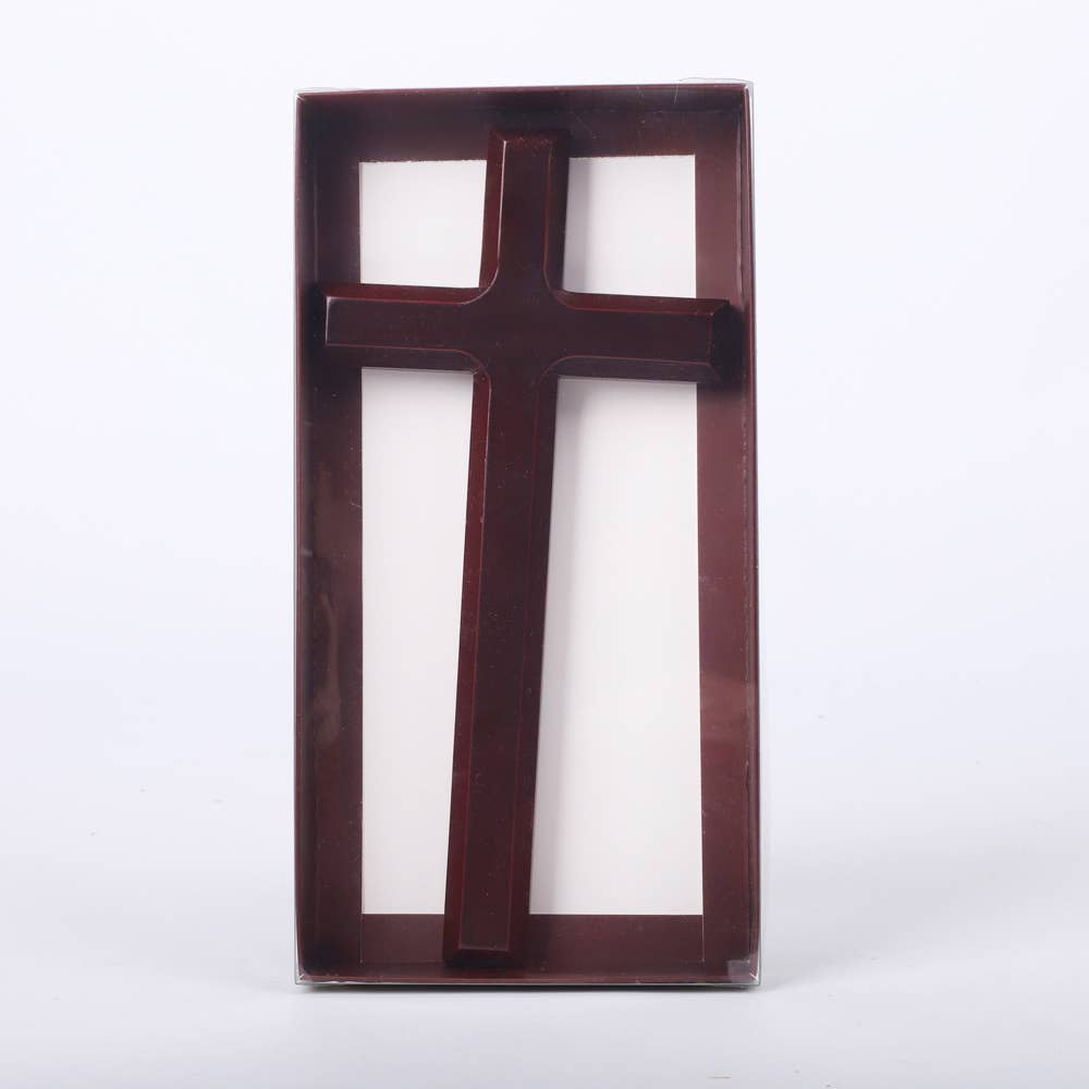 Wall Cross 10" Pine, Cherry Finish