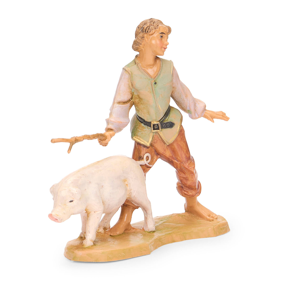 Fontanini 5" Scale Clement Boy With Pig Nativity Figure
