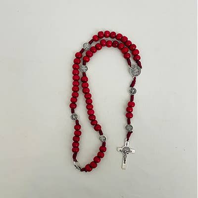 St. Benedict Wooden Rosary      