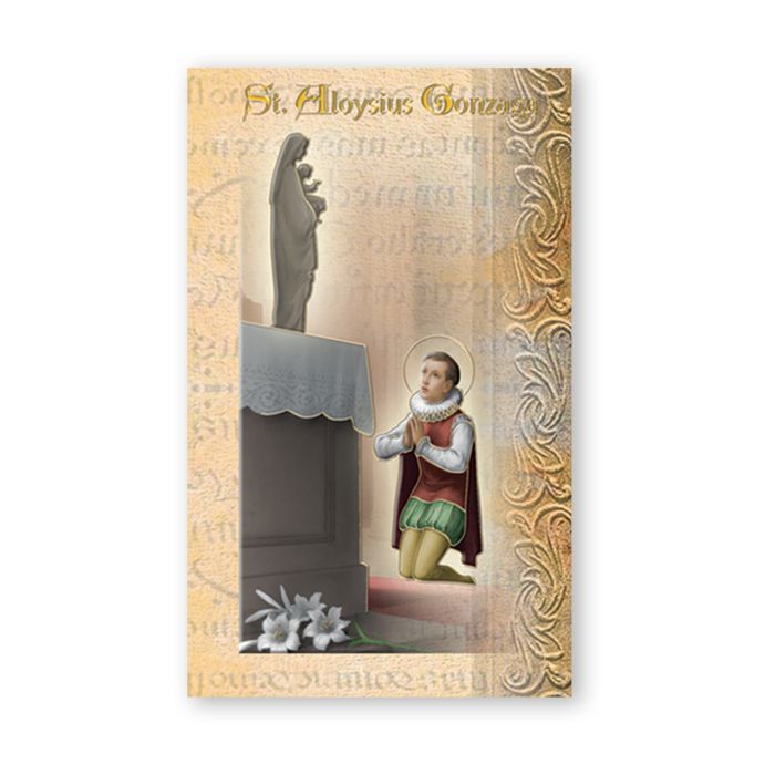 St. Aloysius Gonzaga Biography Card