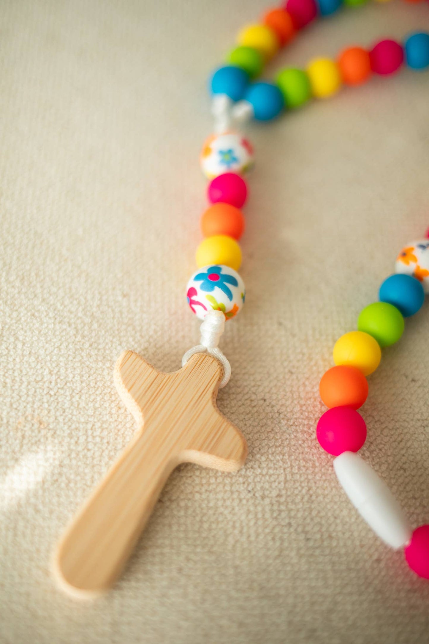 Bright Floral Baby Rosary | Baptism Gift | Catholic Baby