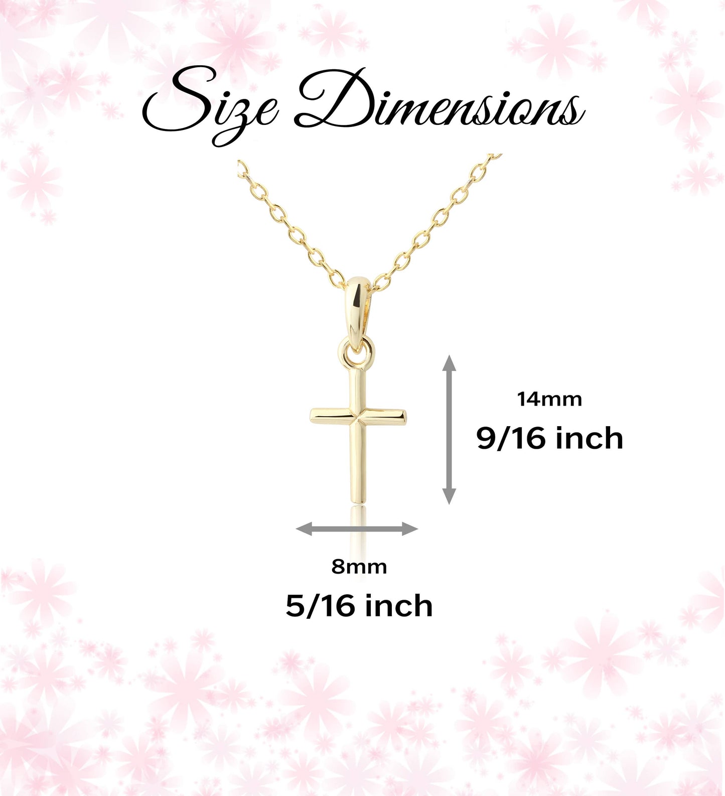 14K Gold-Plated Youth Cross Necklace