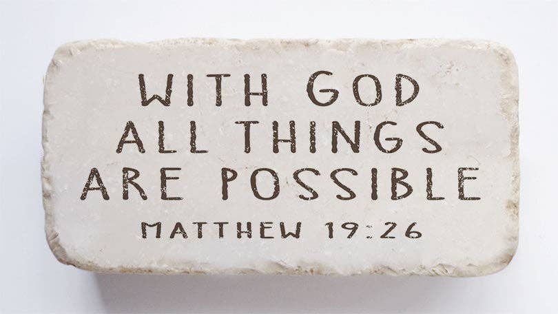 505 | Matthew 19:26 Stone Block