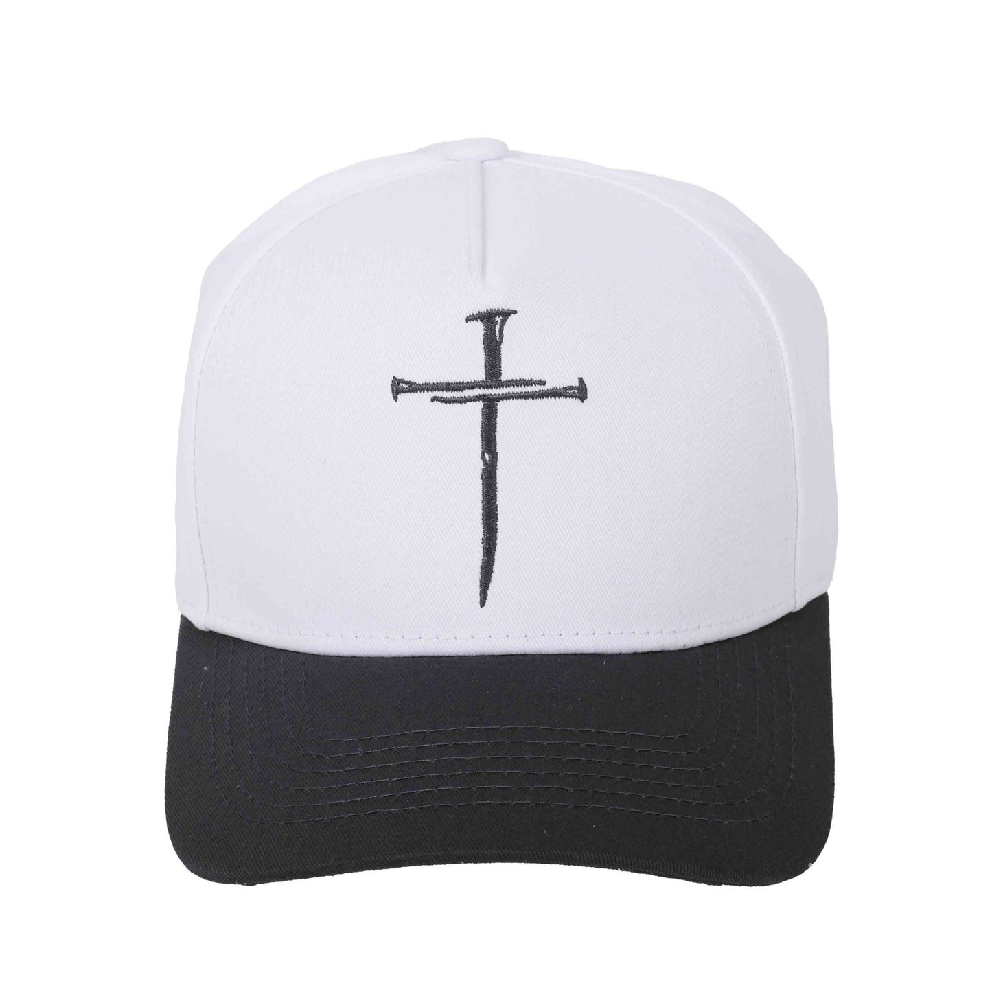 Hat - Cross Of Nails - Grey/White