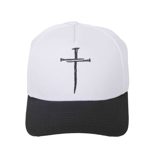 Cross Of Nails Grey + White Hat