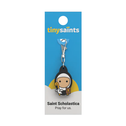 Tiny Saints Charm Saint Scholastica