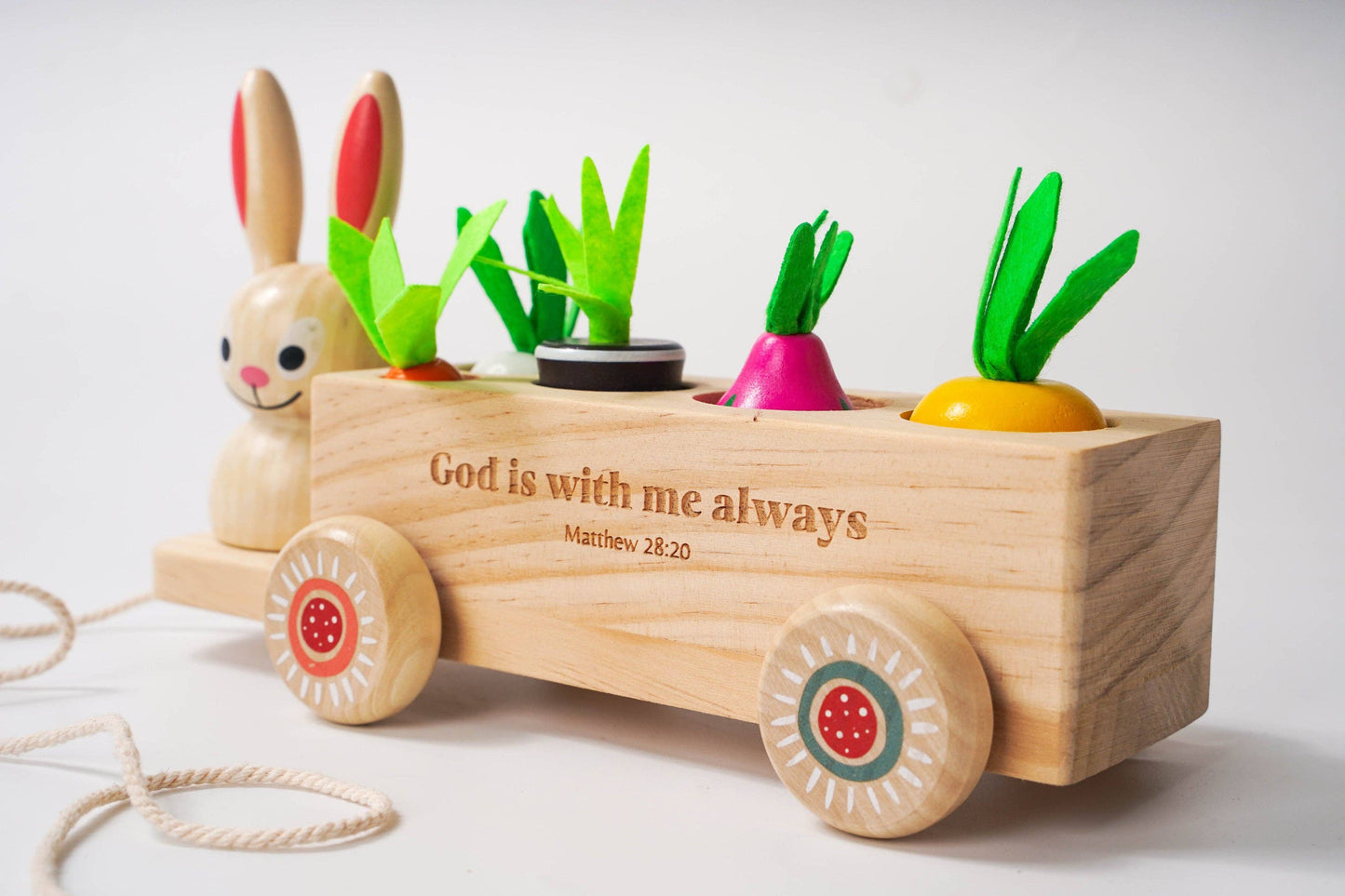 Pull-Along Wooden Bunny