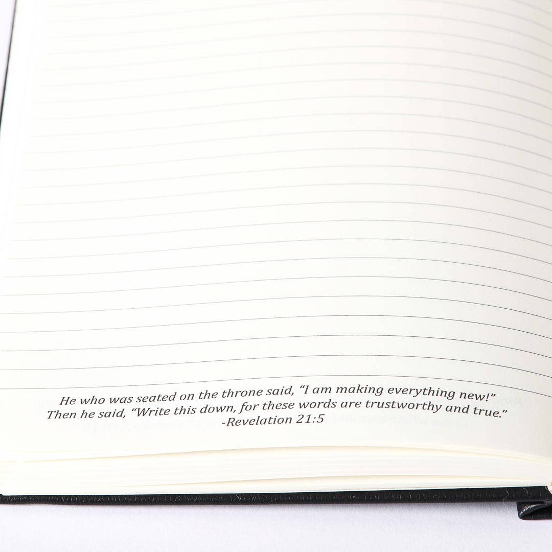 Hardcover Black Wineskin Journal (420 Pages)