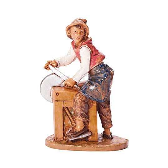 Fontanini 5" Scale Silvanus, Knife Sharpener Nativity Figure