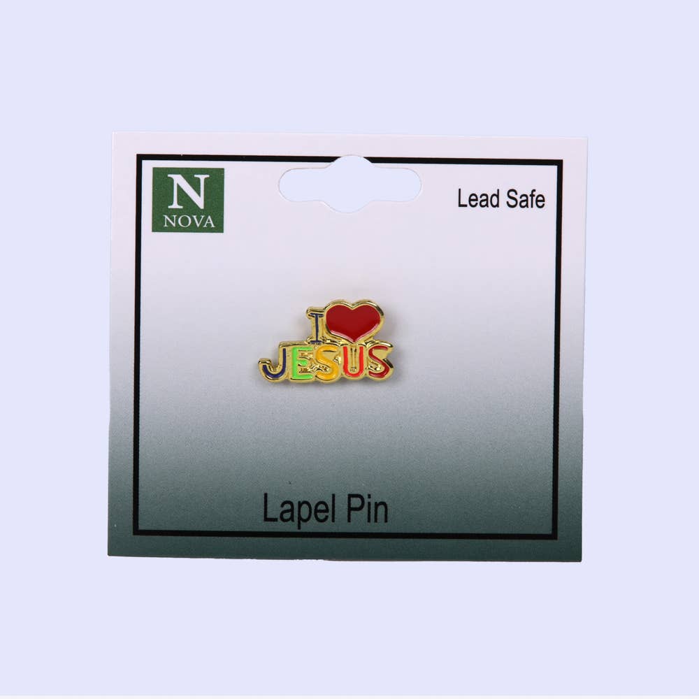 Lapel Pin I Love Jesus PK3