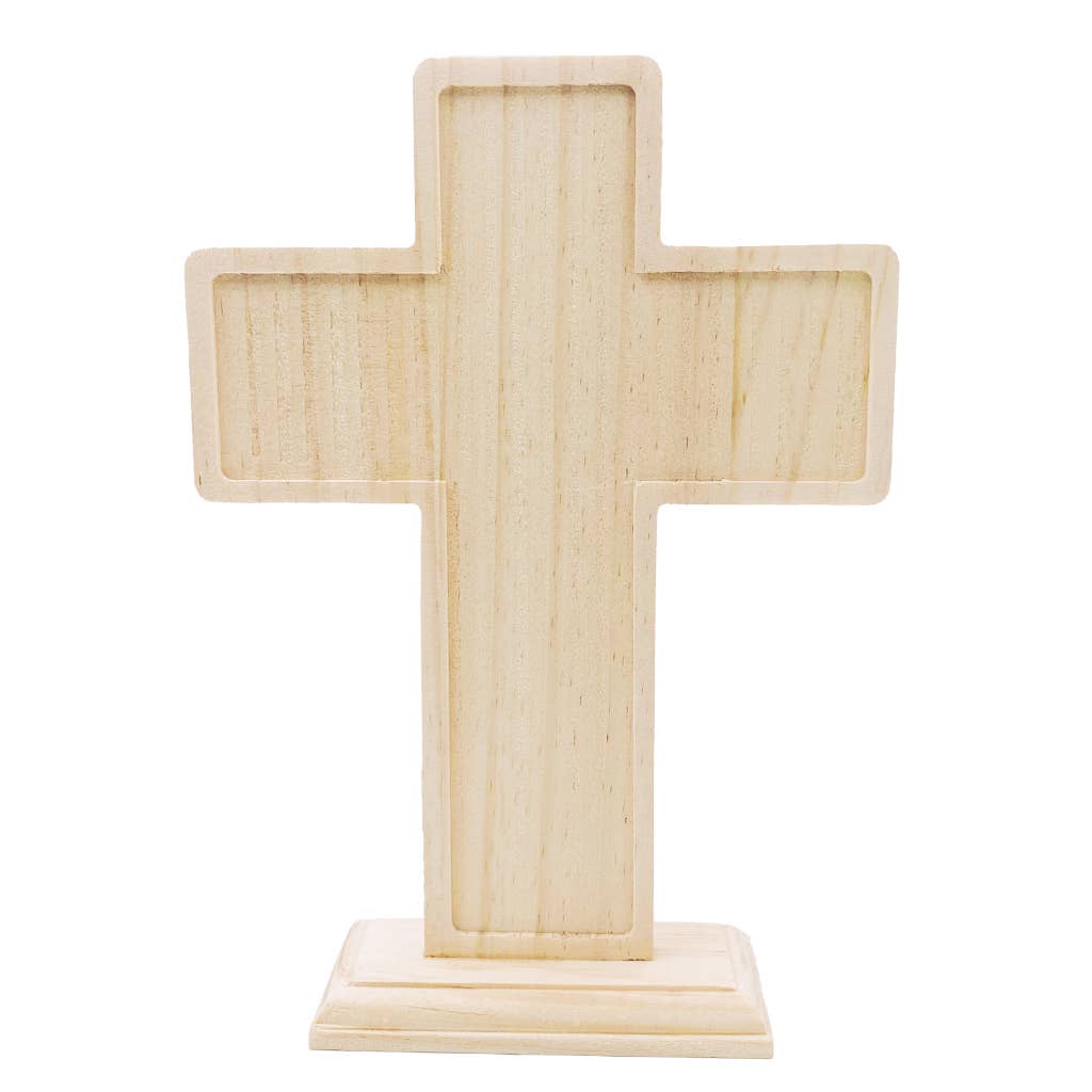 Stand Wooden Cross 6 x21cm