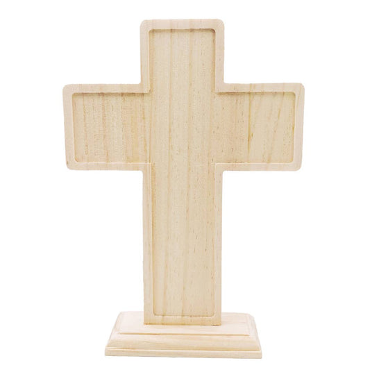 Stand Wooden Cross 6 x21cm