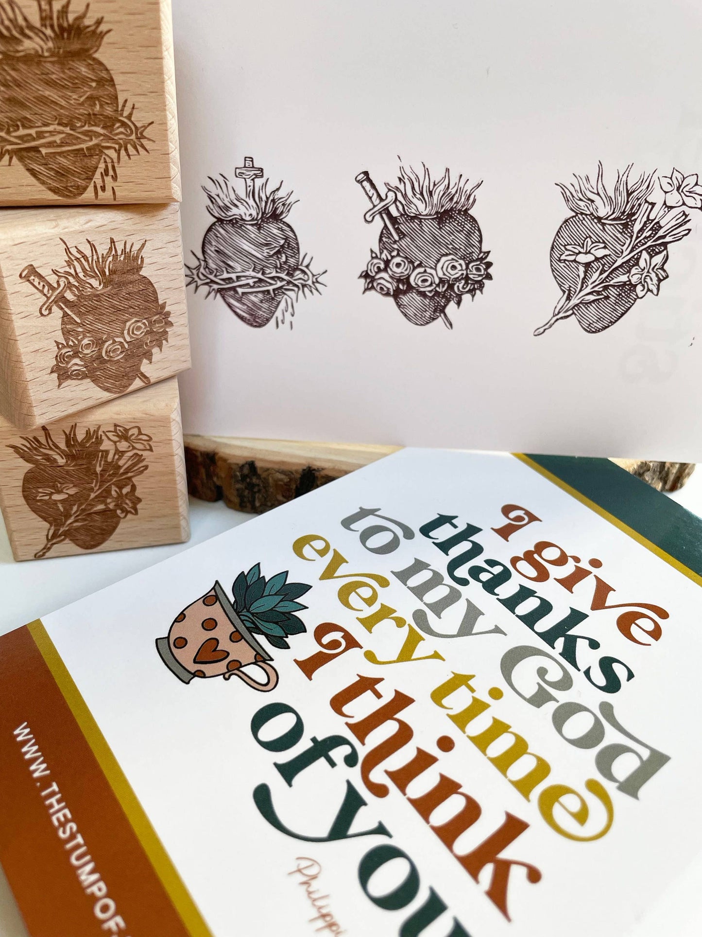 Sacred Heart of Jesus Rubber Stamps 
Catholic Gift