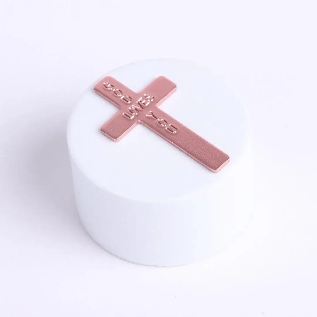 Pocket Cross God Loves You Pink